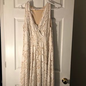 Knee length casual wedding dress.